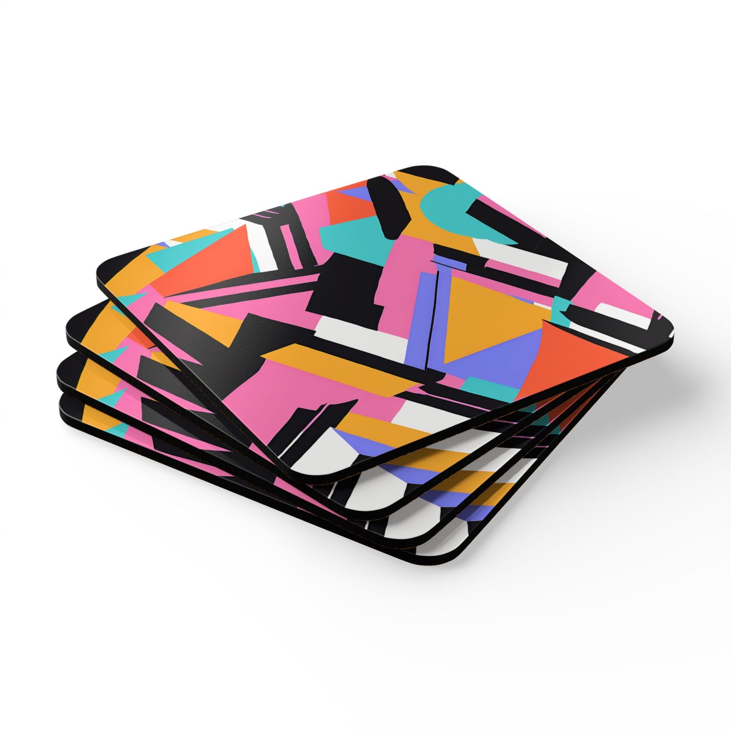 90's Retro Corkwood Coaster Set