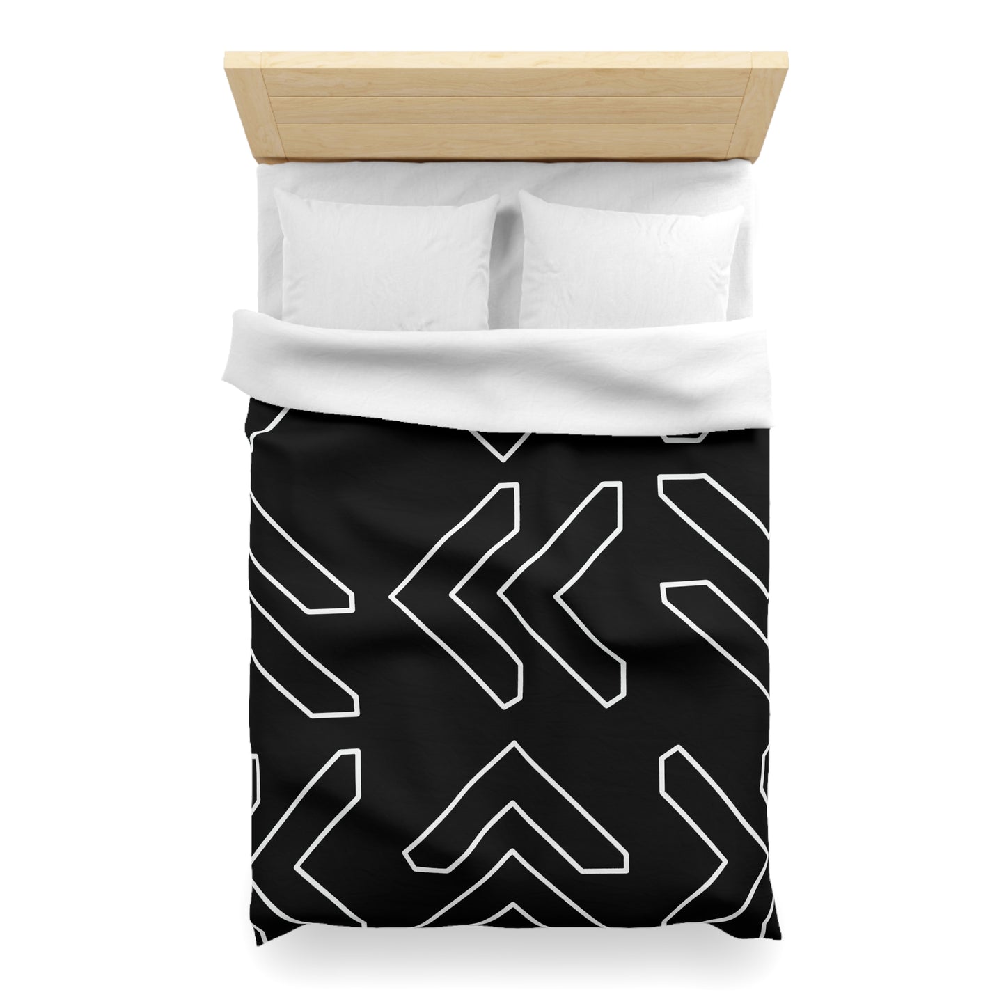 Minimalist Black & White Chevron Duvet Cover
