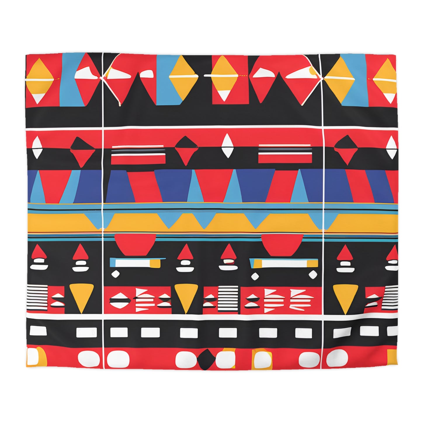 Abstract Geometric Tribal Duvet Cover