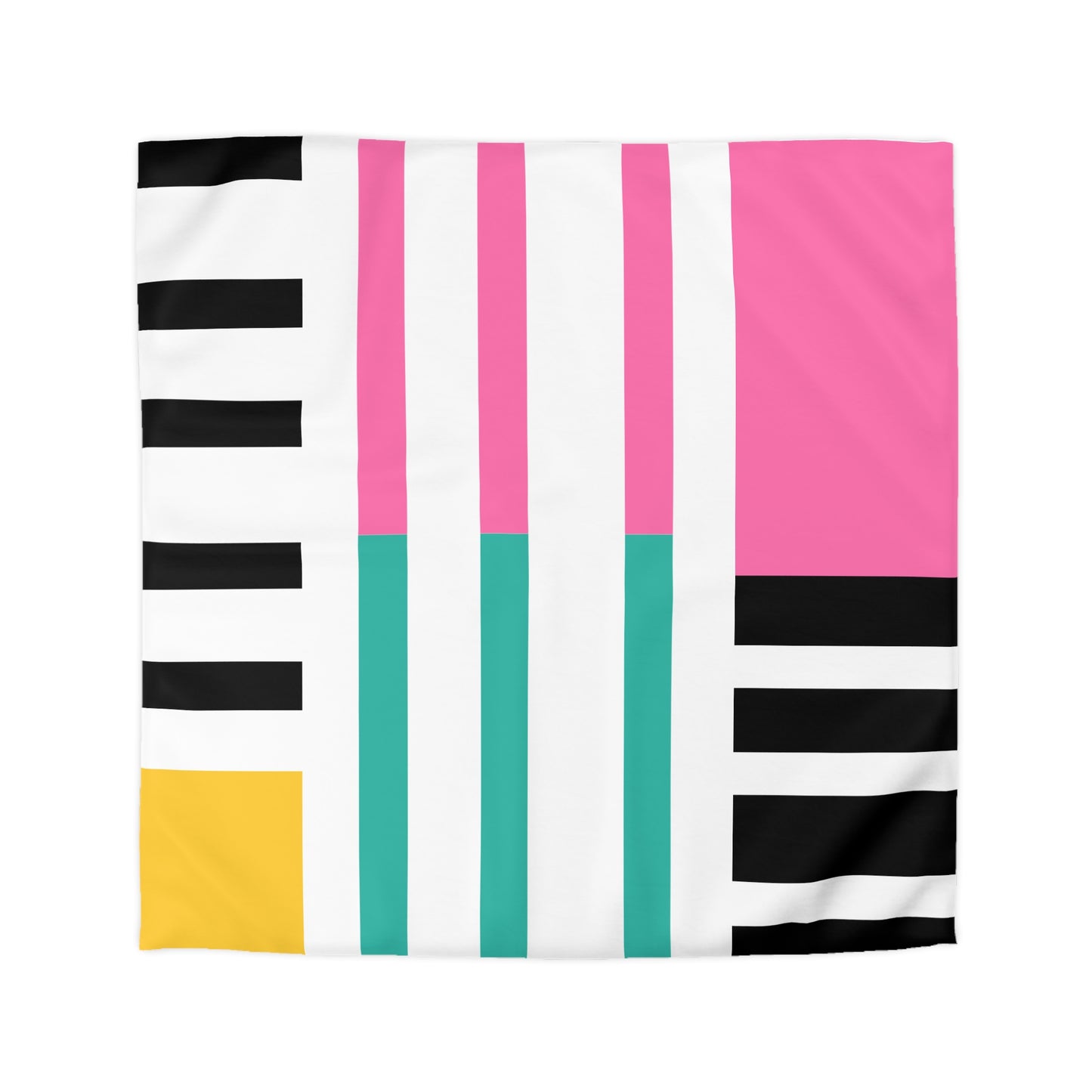 Abstract Geometric Striped Duvet Cover