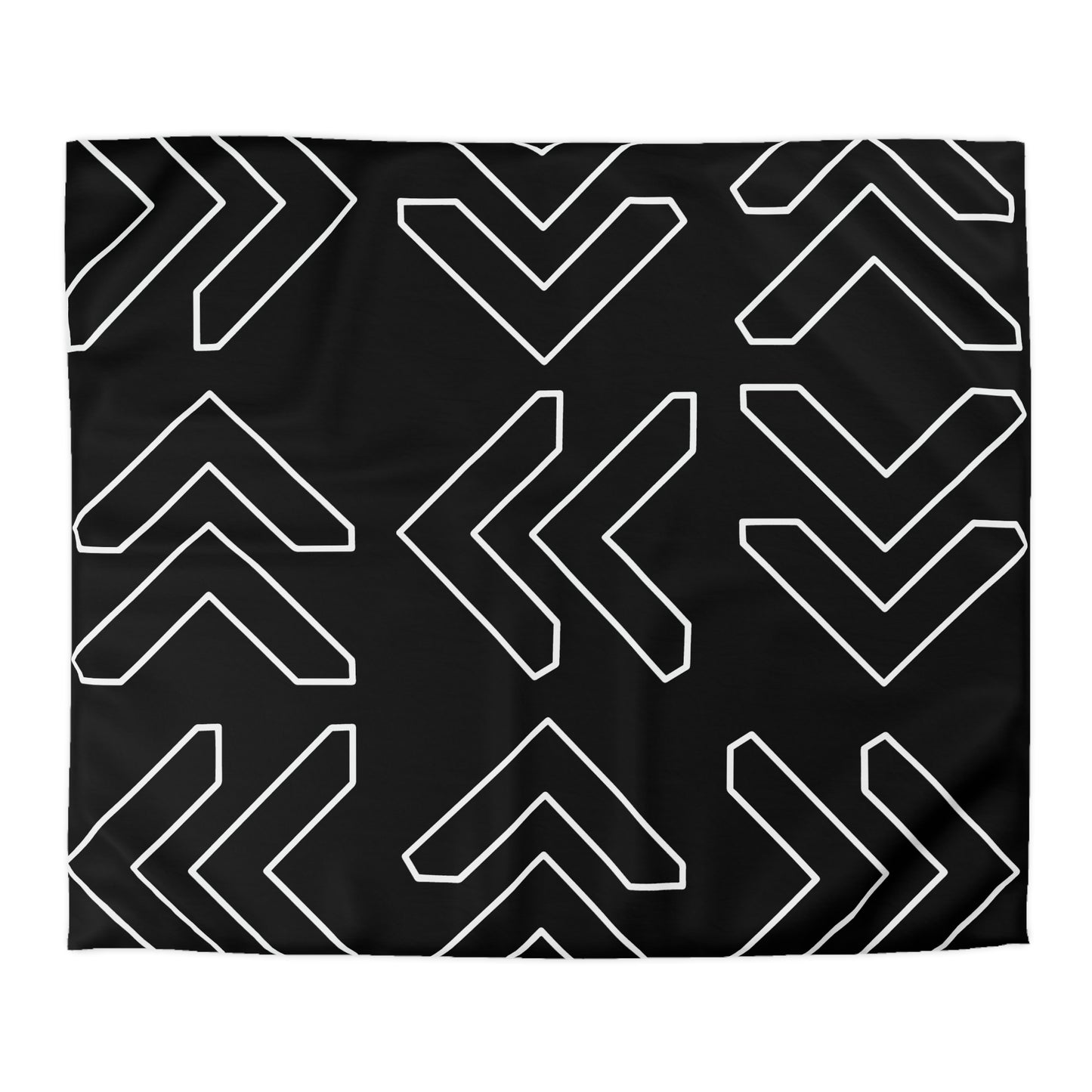 Minimalist Black & White Chevron Duvet Cover