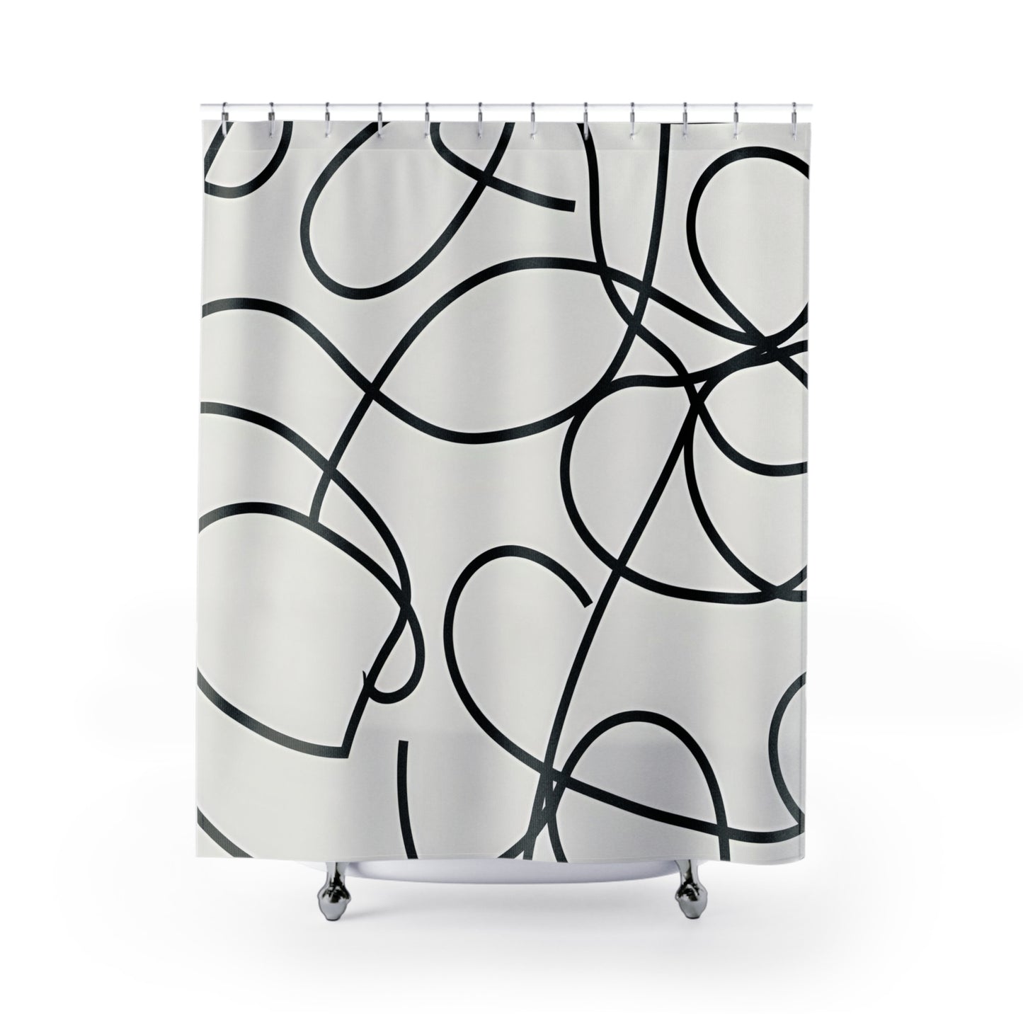 Abstract Single Line Shower Curtain