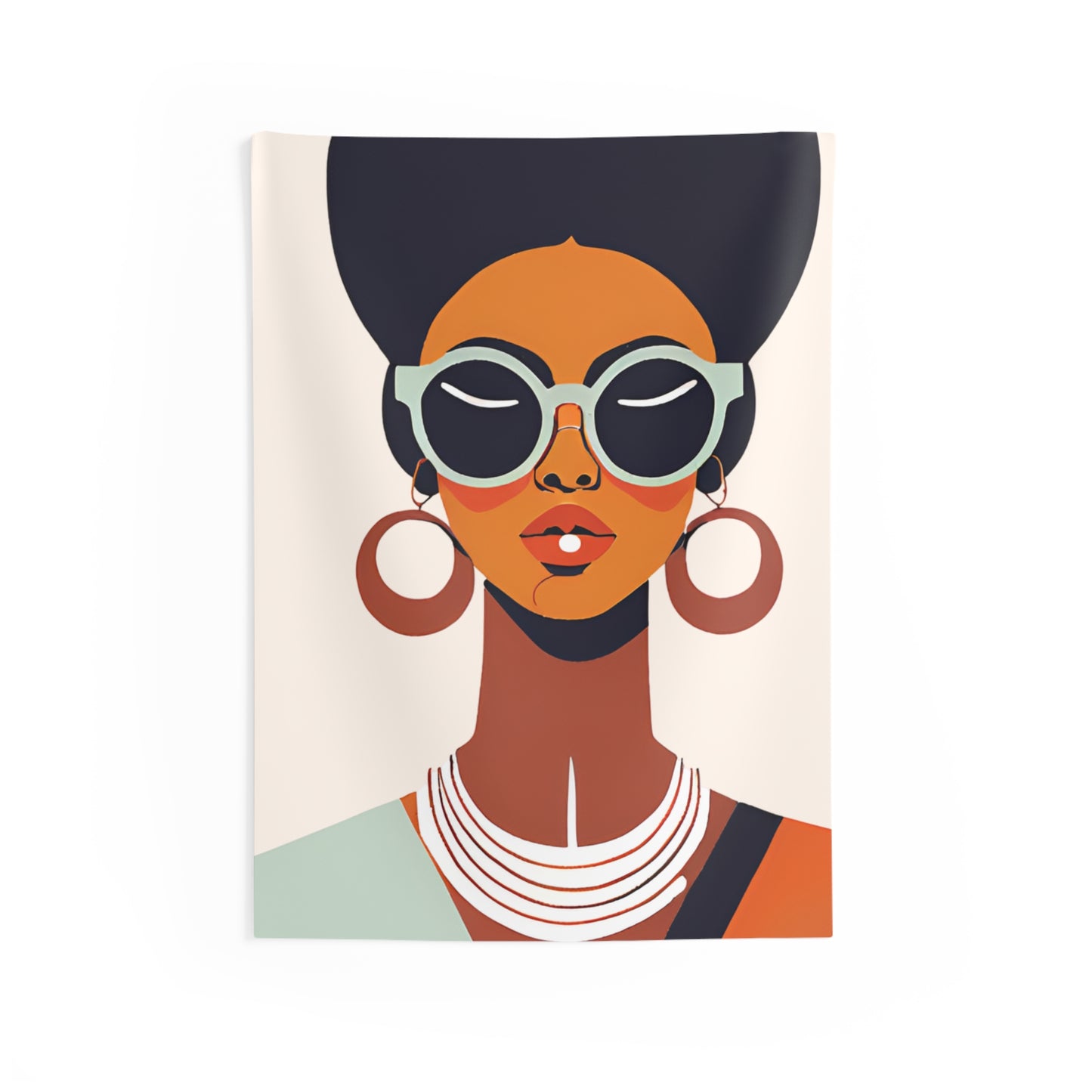 Afro Essence – Abstract Mid-Century Wall Tapestry