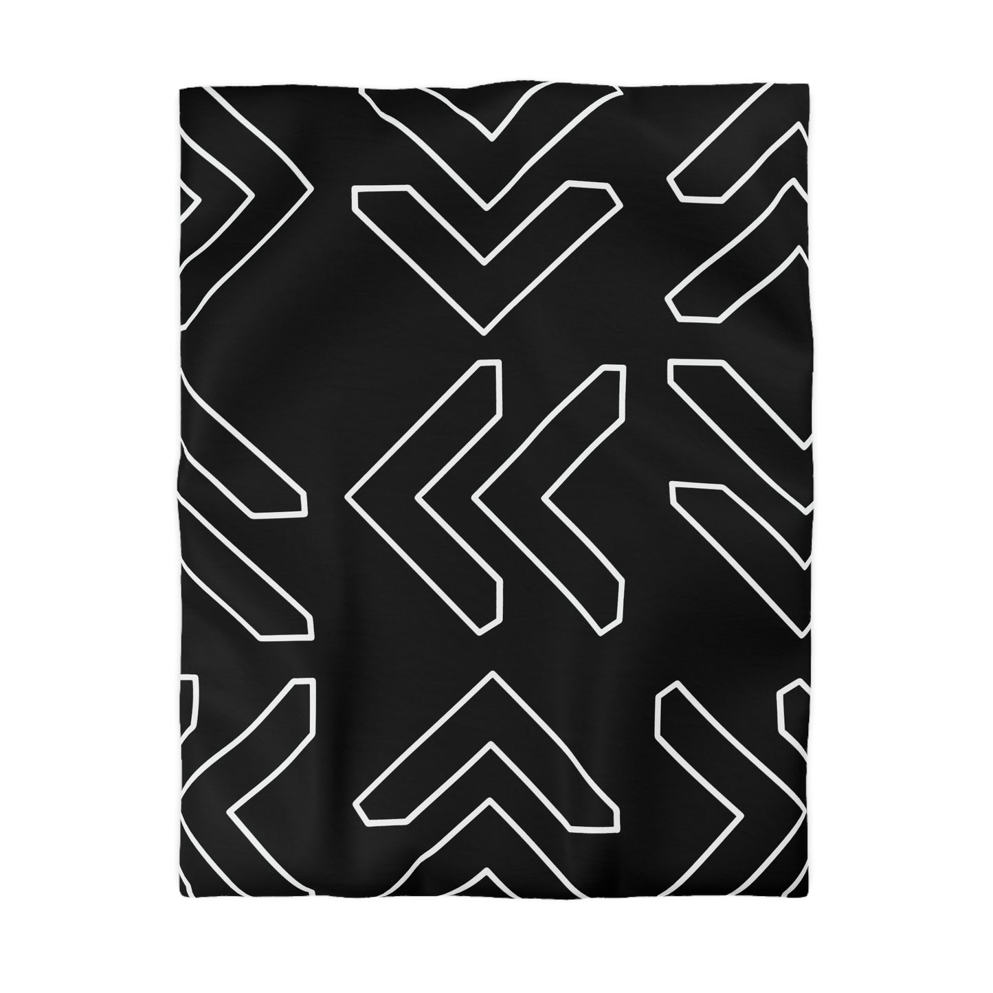 Minimalist Black & White Chevron Duvet Cover