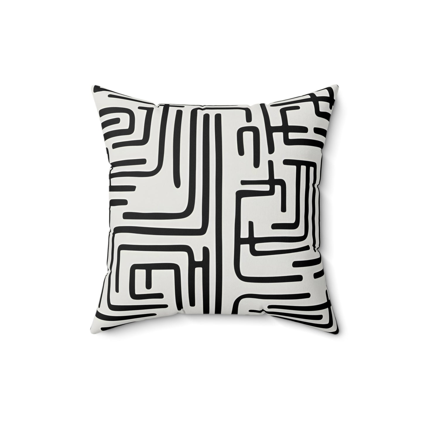 Modern Geometric Lined Throw Pillow