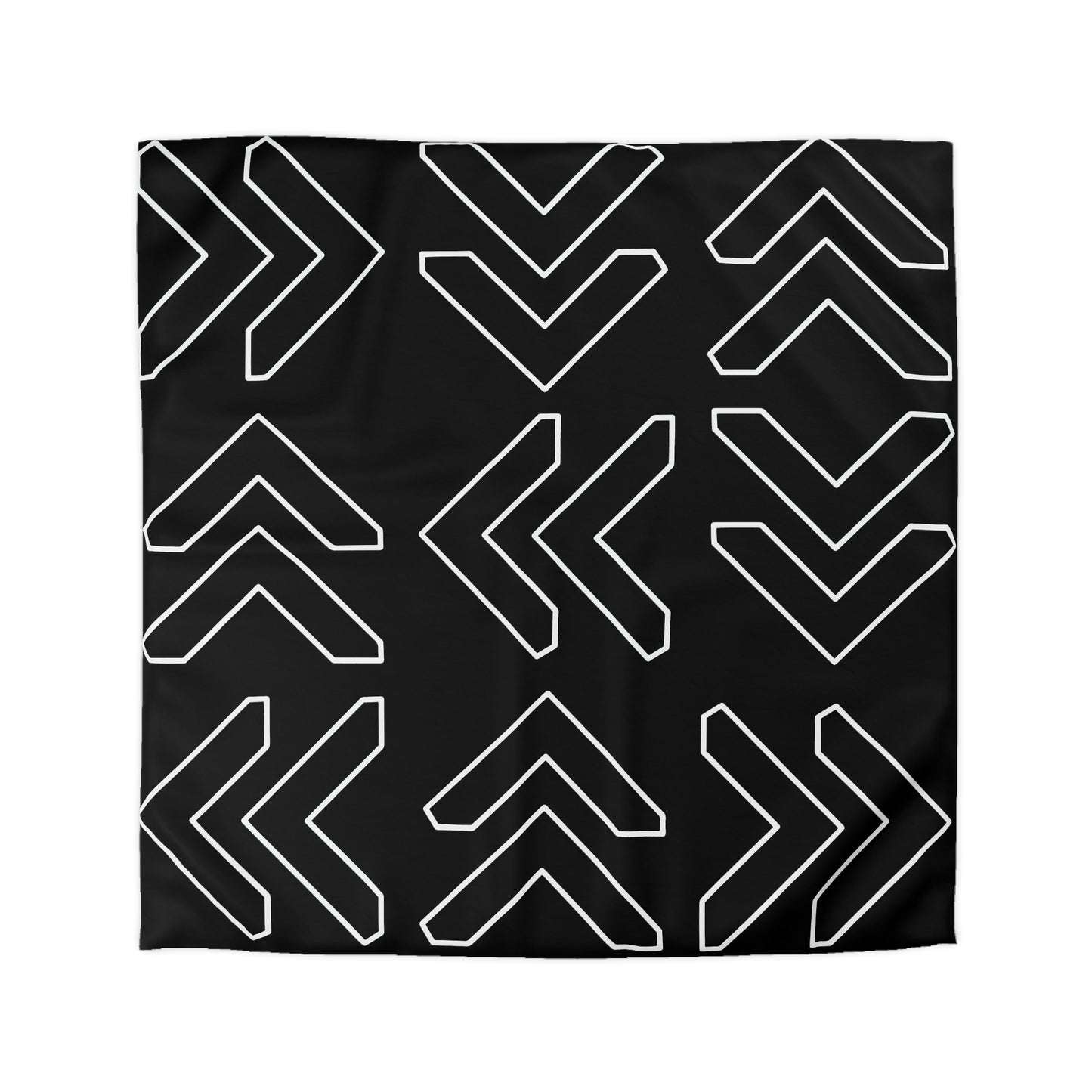 Minimalist Black & White Chevron Duvet Cover