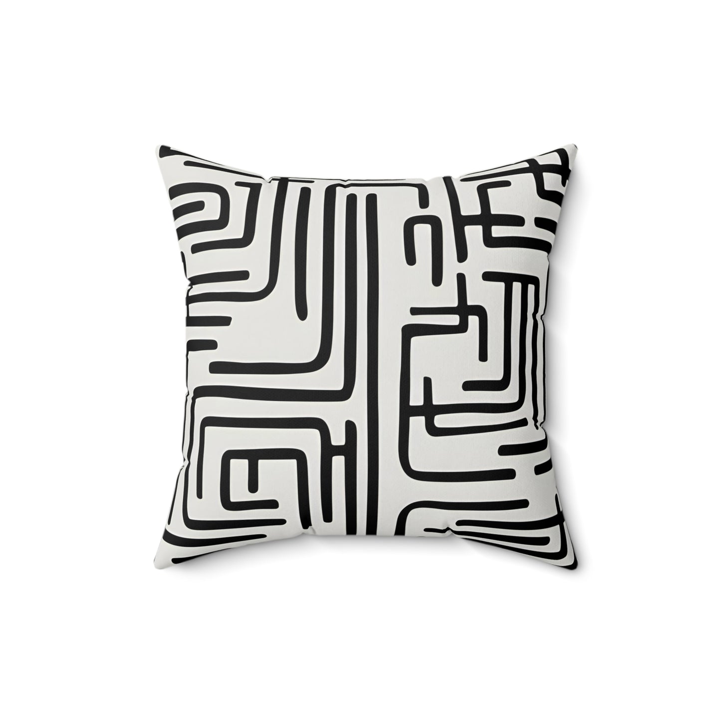 Modern Geometric Lined Throw Pillow