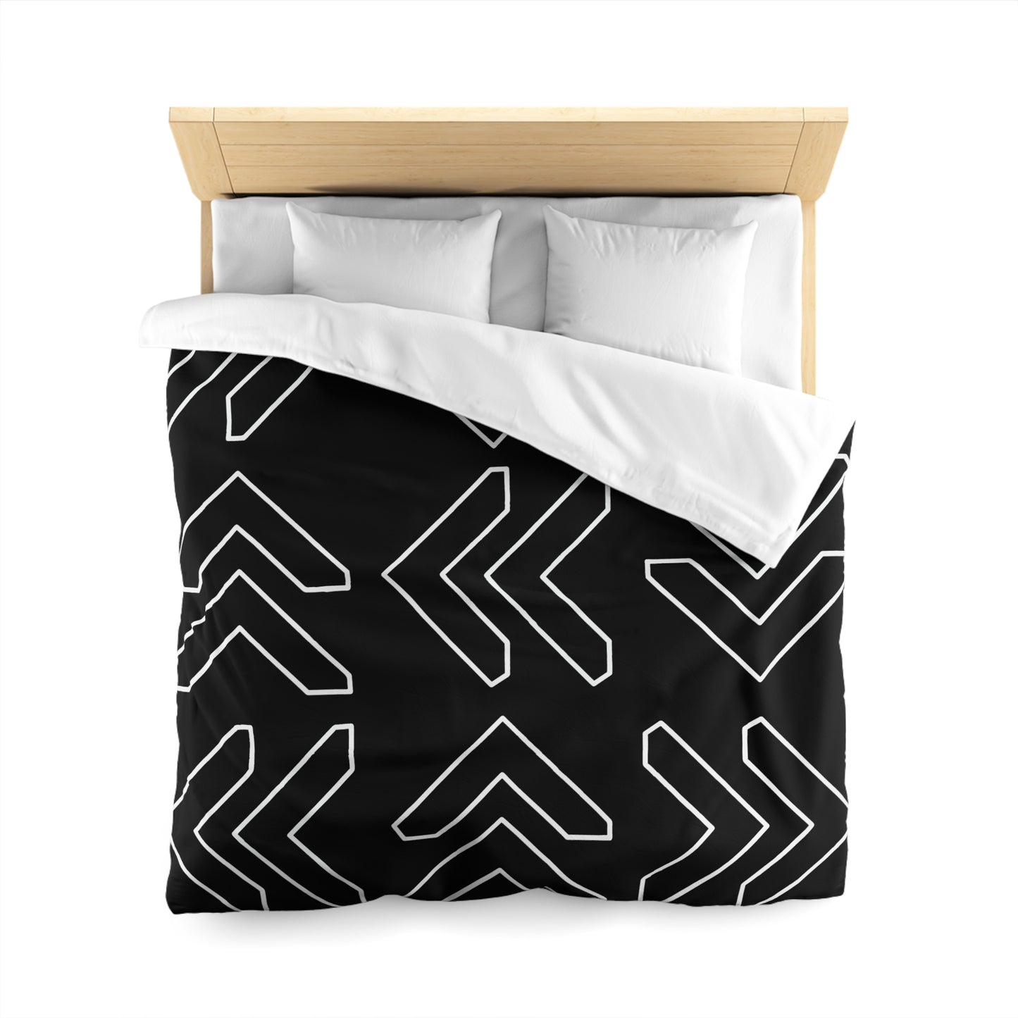 Minimalist Black & White Chevron Duvet Cover