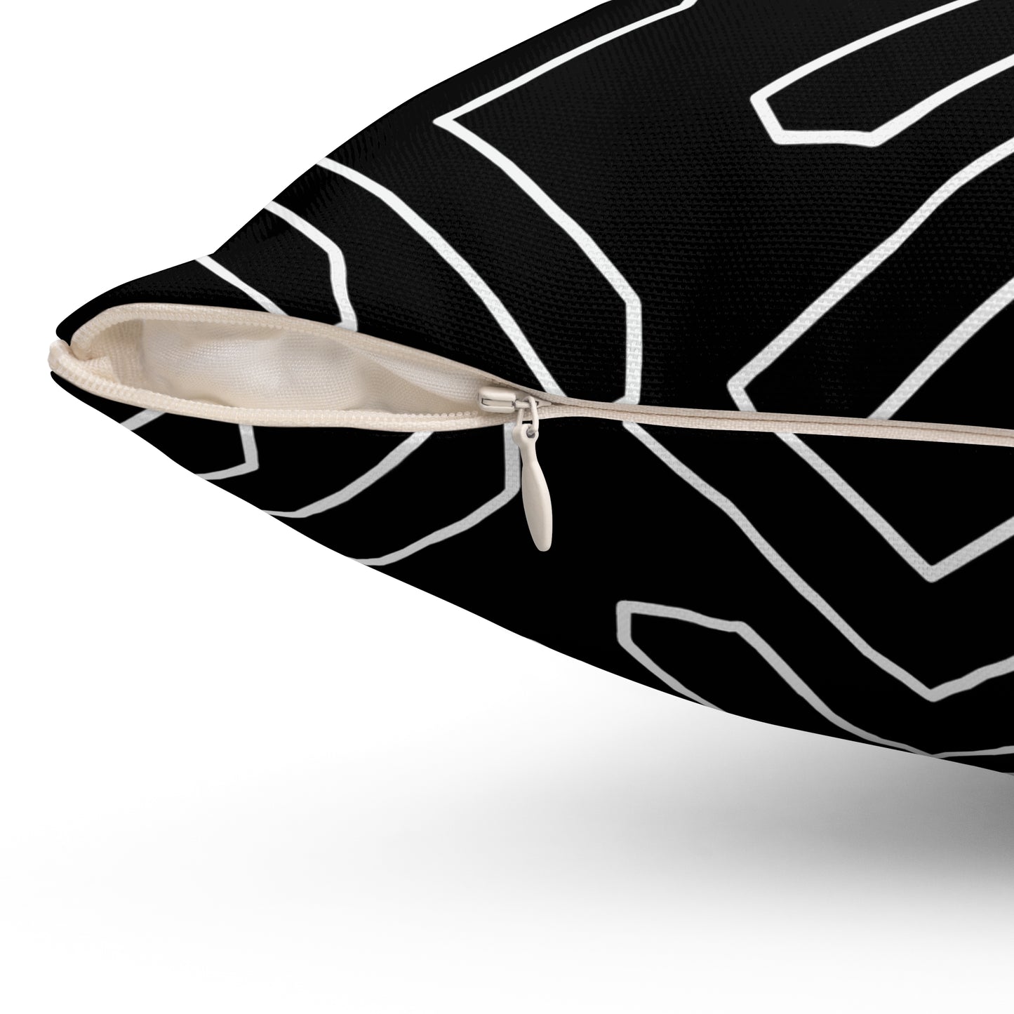 Minimalist Black & White Chevron Throw Pillow