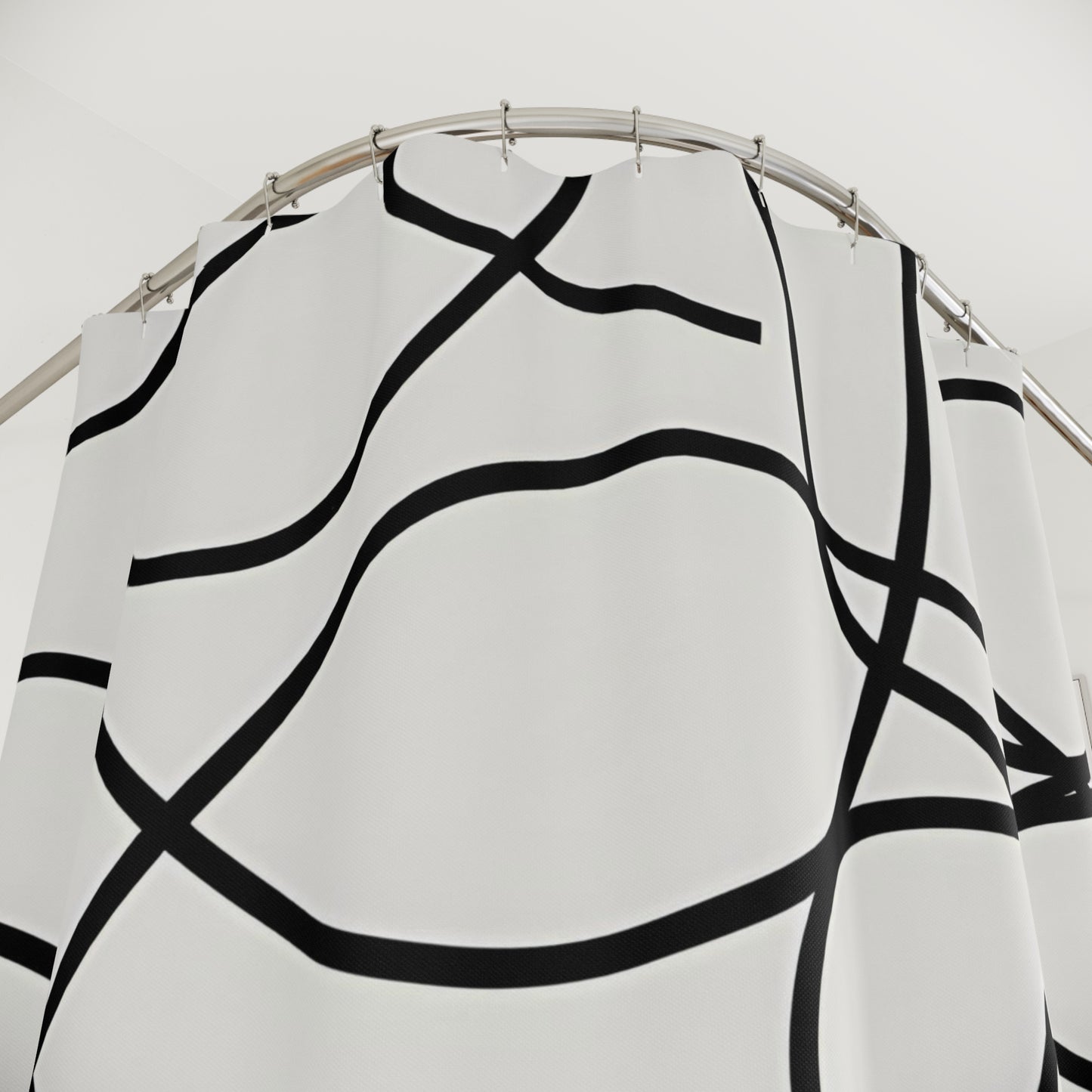 Abstract Single Line Shower Curtain
