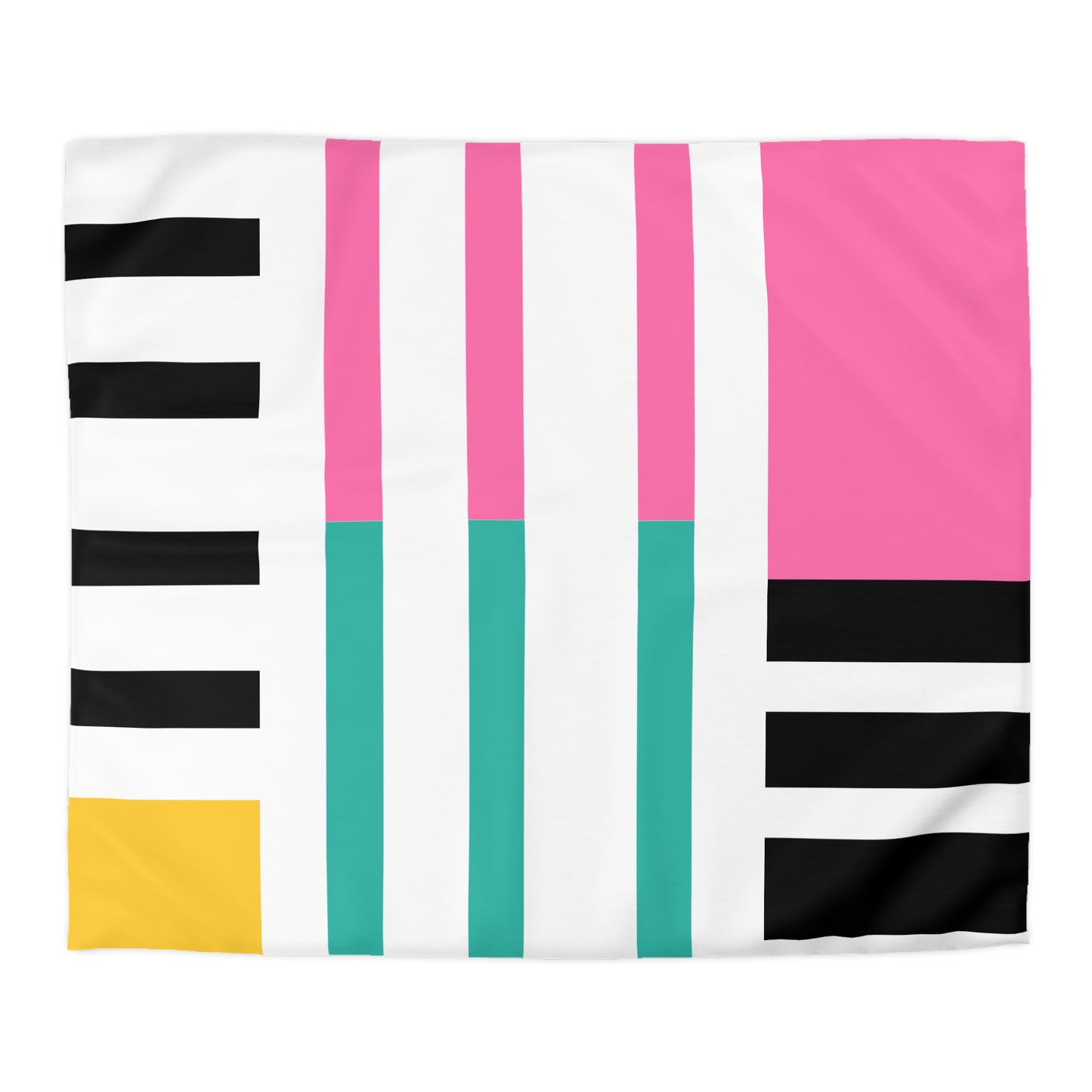 Abstract Geometric Striped Duvet Cover