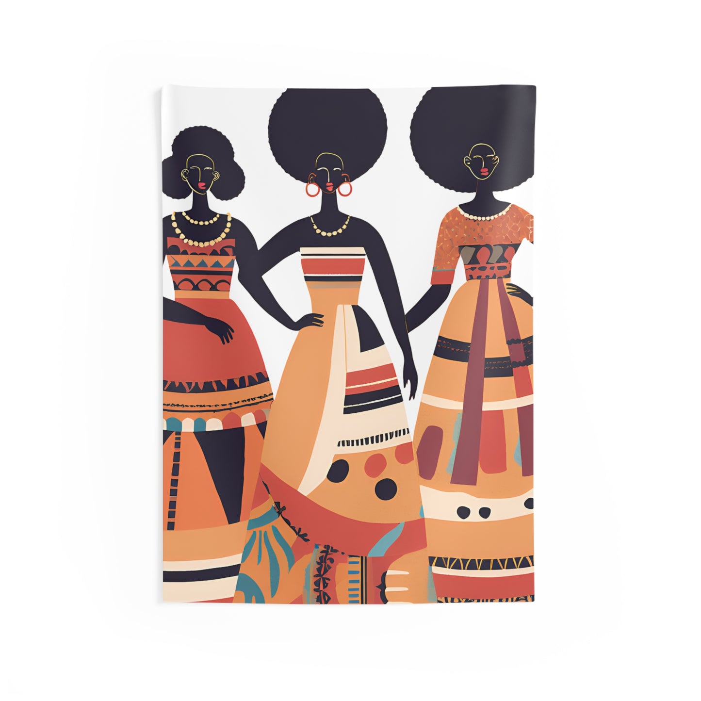 Sisterhood Reigns – Afrocentric Wall Tapestry