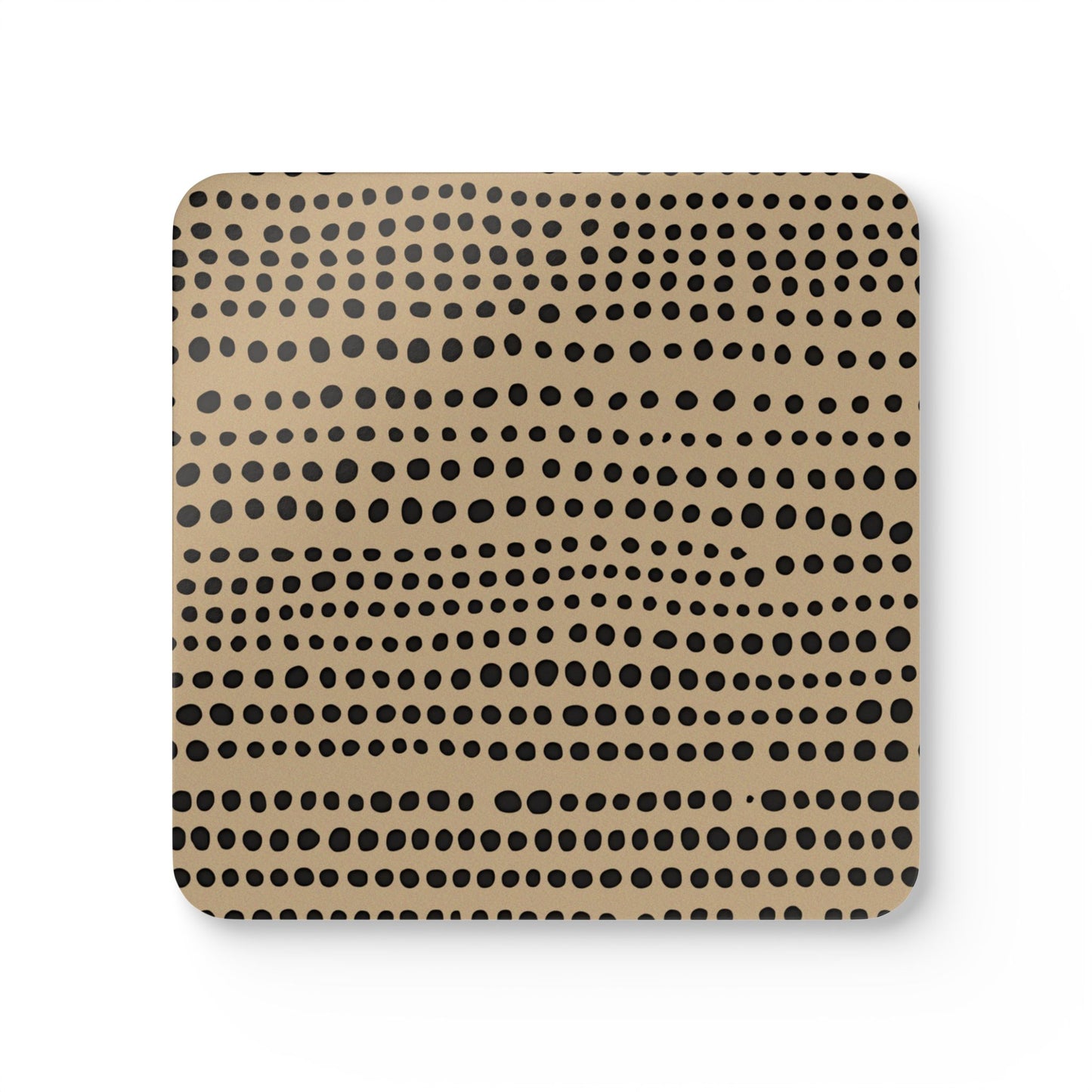 Monotone Modern Polka Dot Corkwood Coaster Set