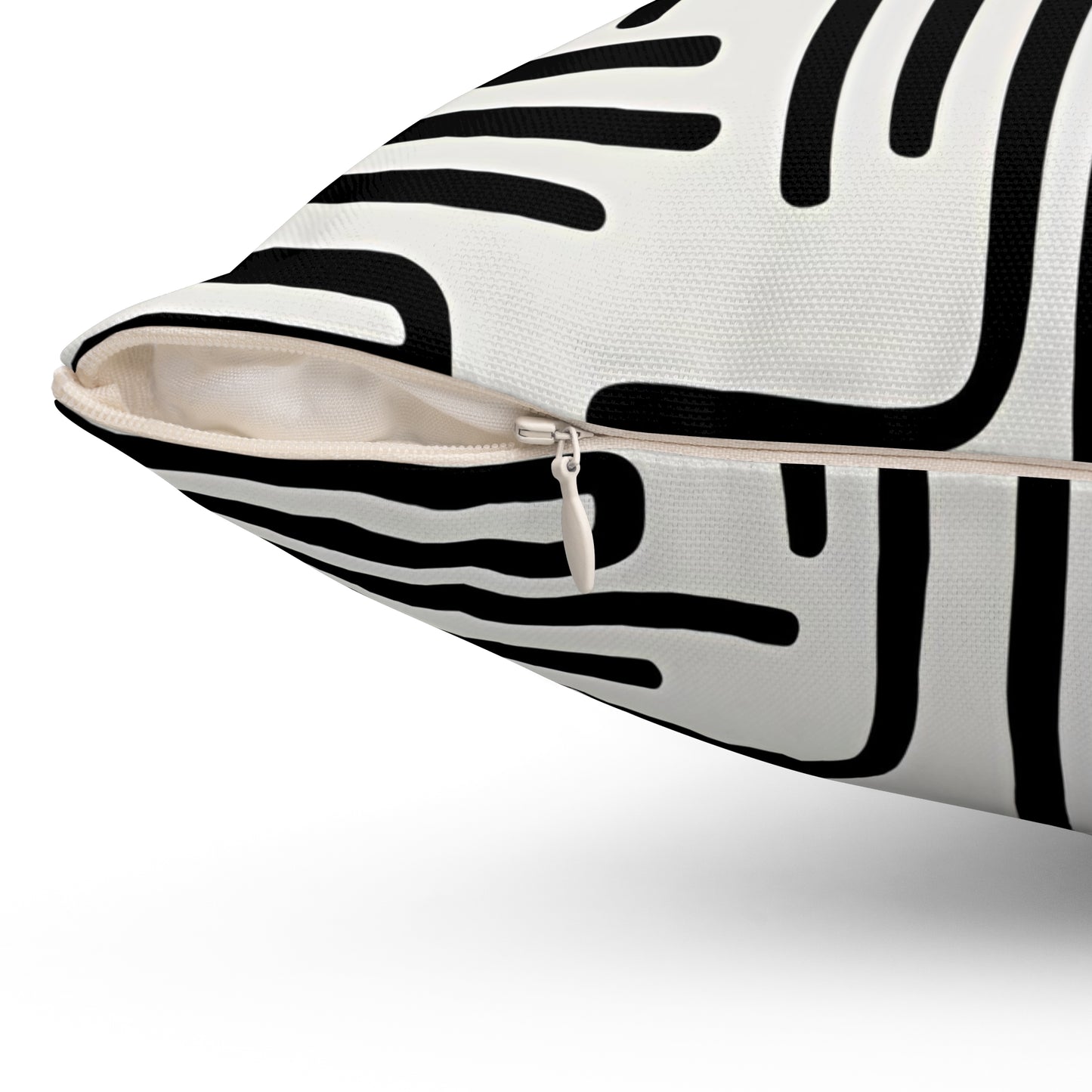Modern Geometric Lined Throw Pillow