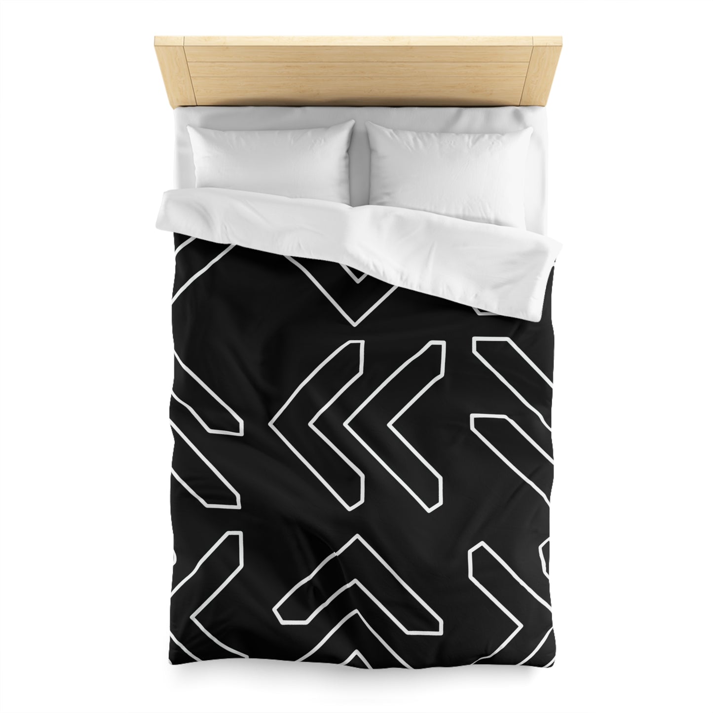 Minimalist Black & White Chevron Duvet Cover