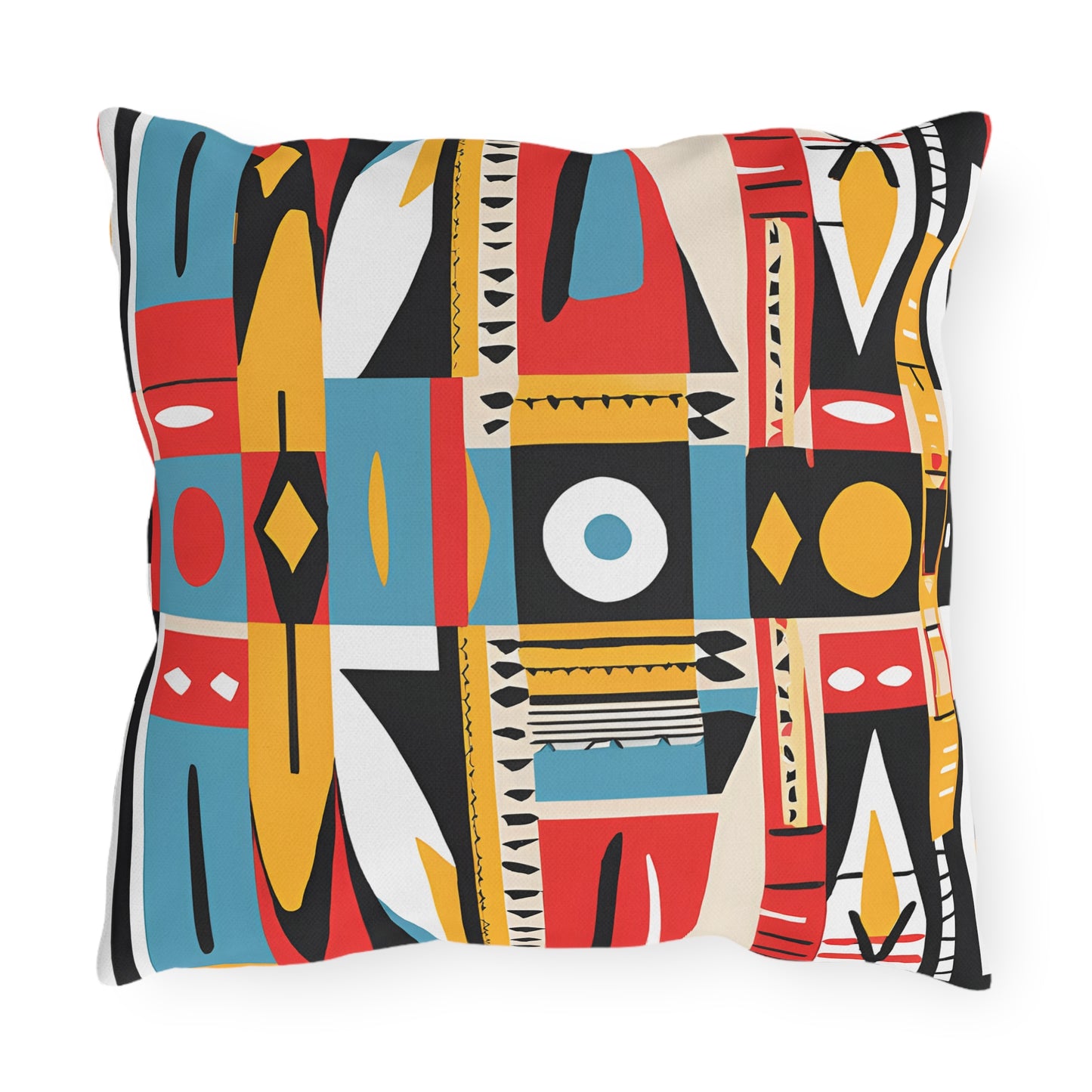 Bold Geometric Tribal Outdoor Pillow