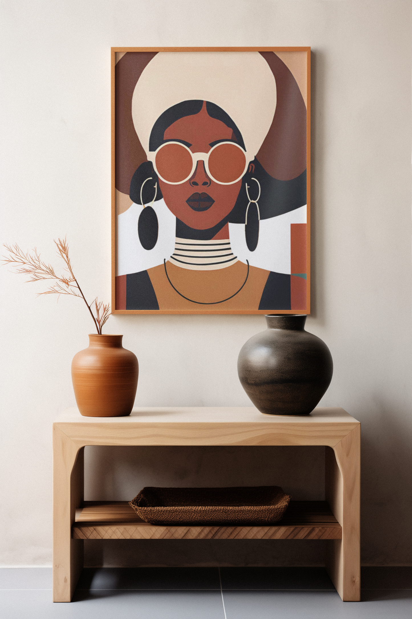 Strength in Her Roots – Afro Modern Wall Tapestry