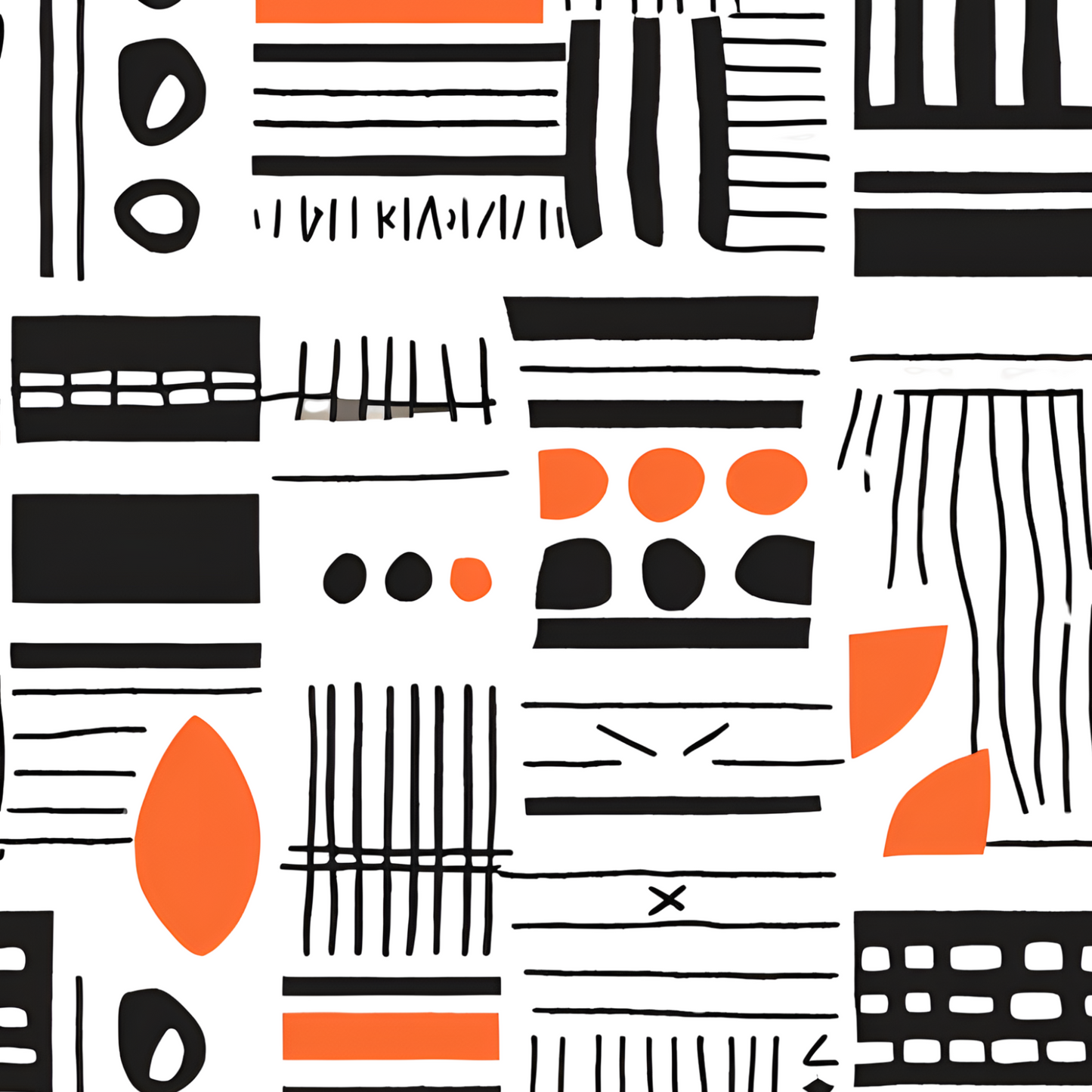 Modern Tribal Peel & Stick Fabric Wallpaper Mural