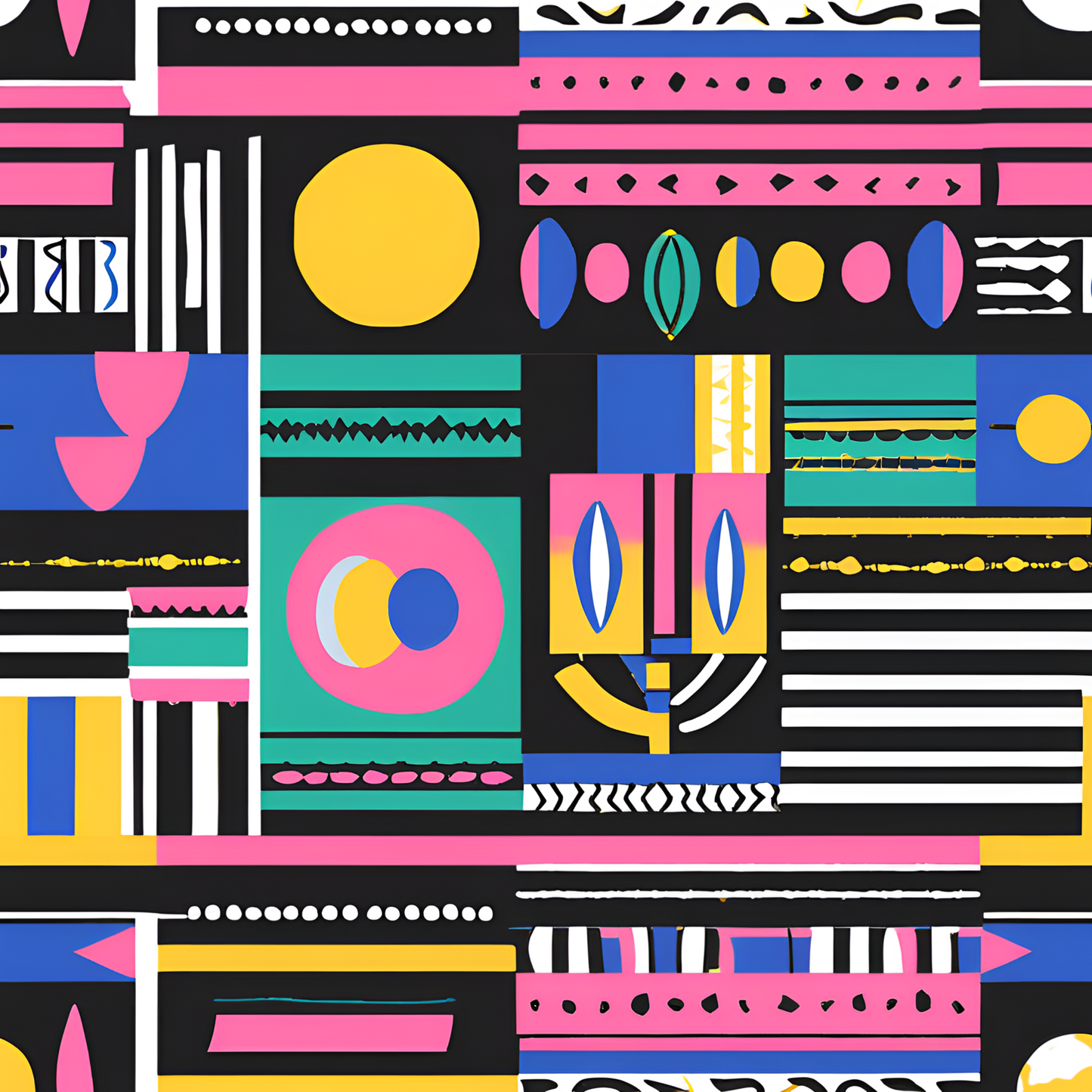 Abstract African Peel & Stick Fabric Wallpaper Mural