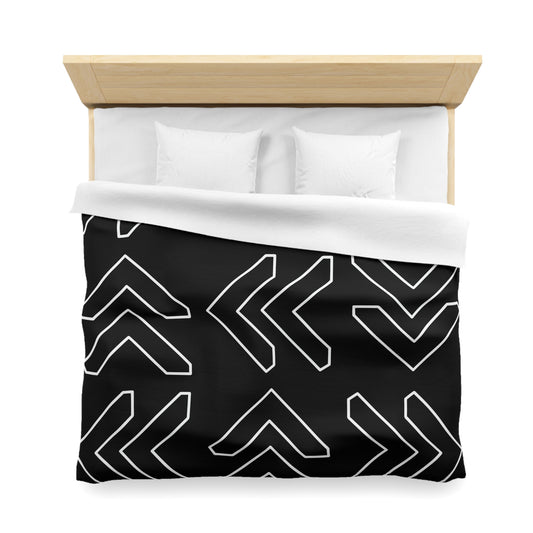 Minimalist Black & White Chevron Duvet Cover