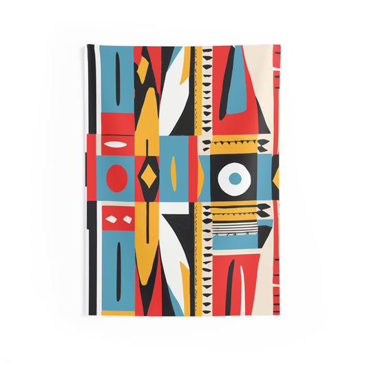 Bold Geometric Tribal Wall Tapestry