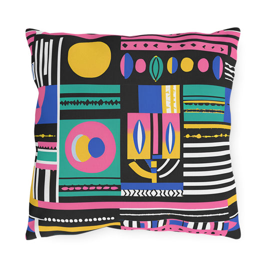 Abstract African Outdoor Pillow