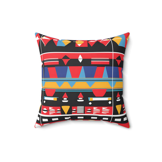 Abstract Geometric Tribal Throw Pillow