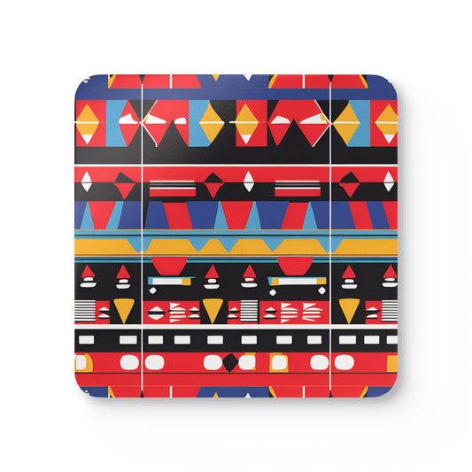 Abstract Geometric Tribal Coaster Set