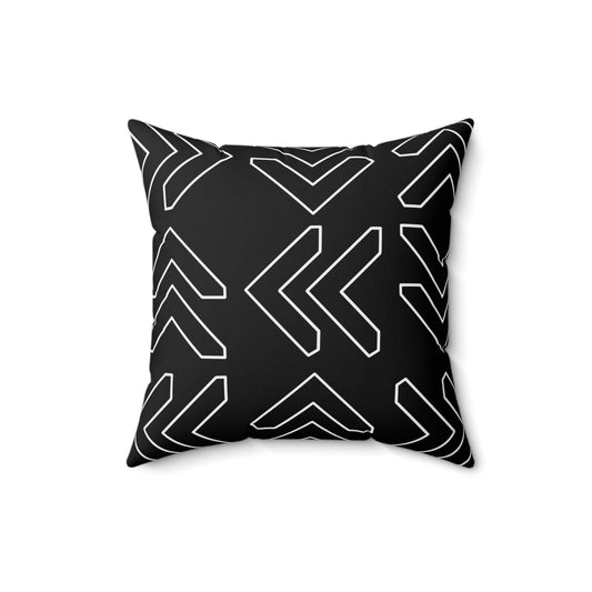 Minimalist Black & White Chevron Throw Pillow