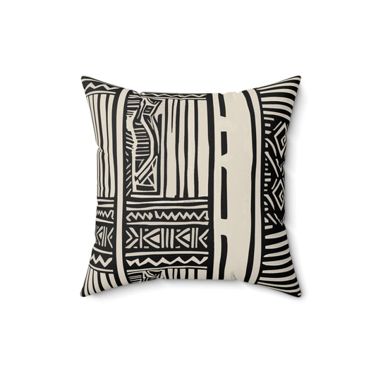 Modern African Tribal Throw Pillow