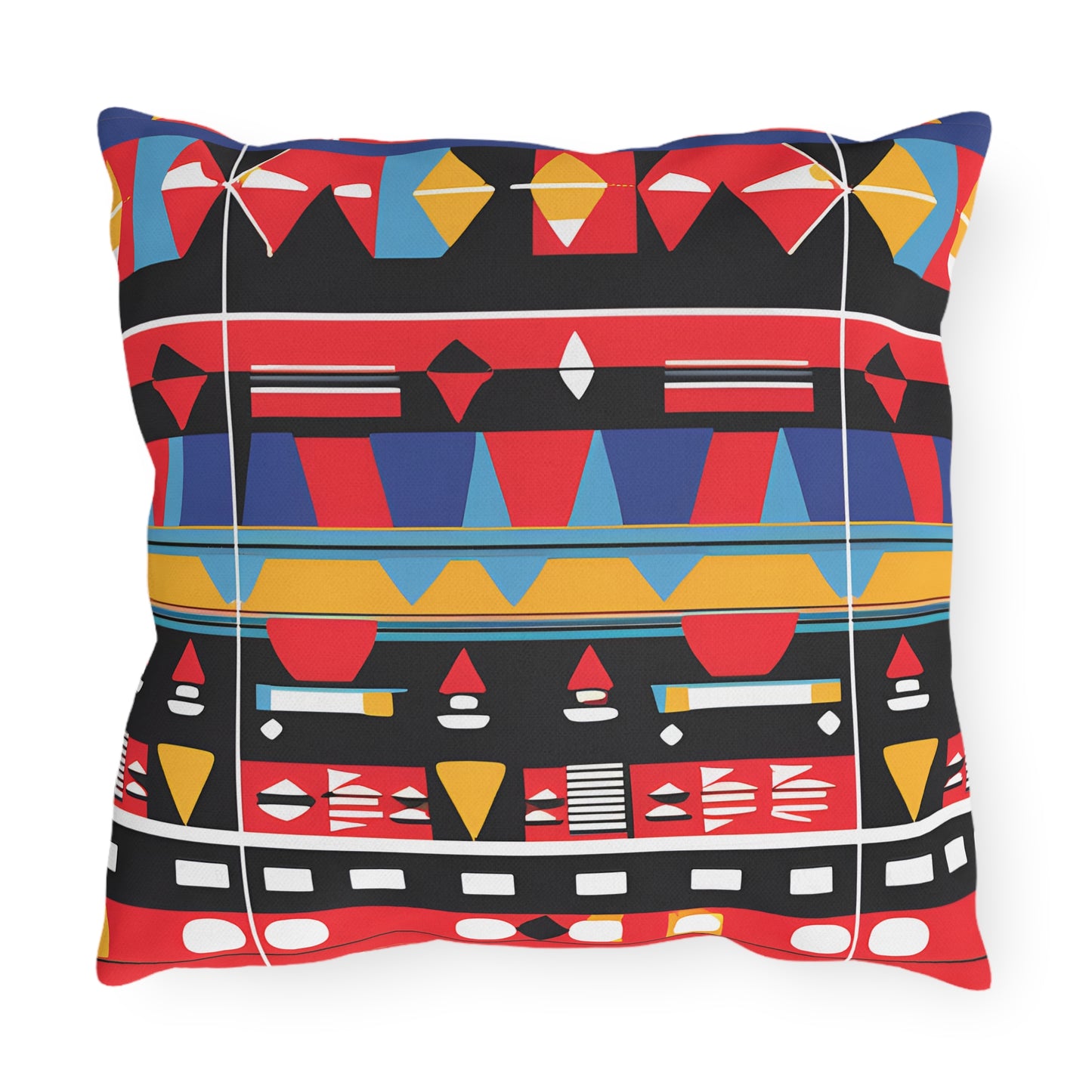 Abstract Geometric Tribal Outdoor Pillow