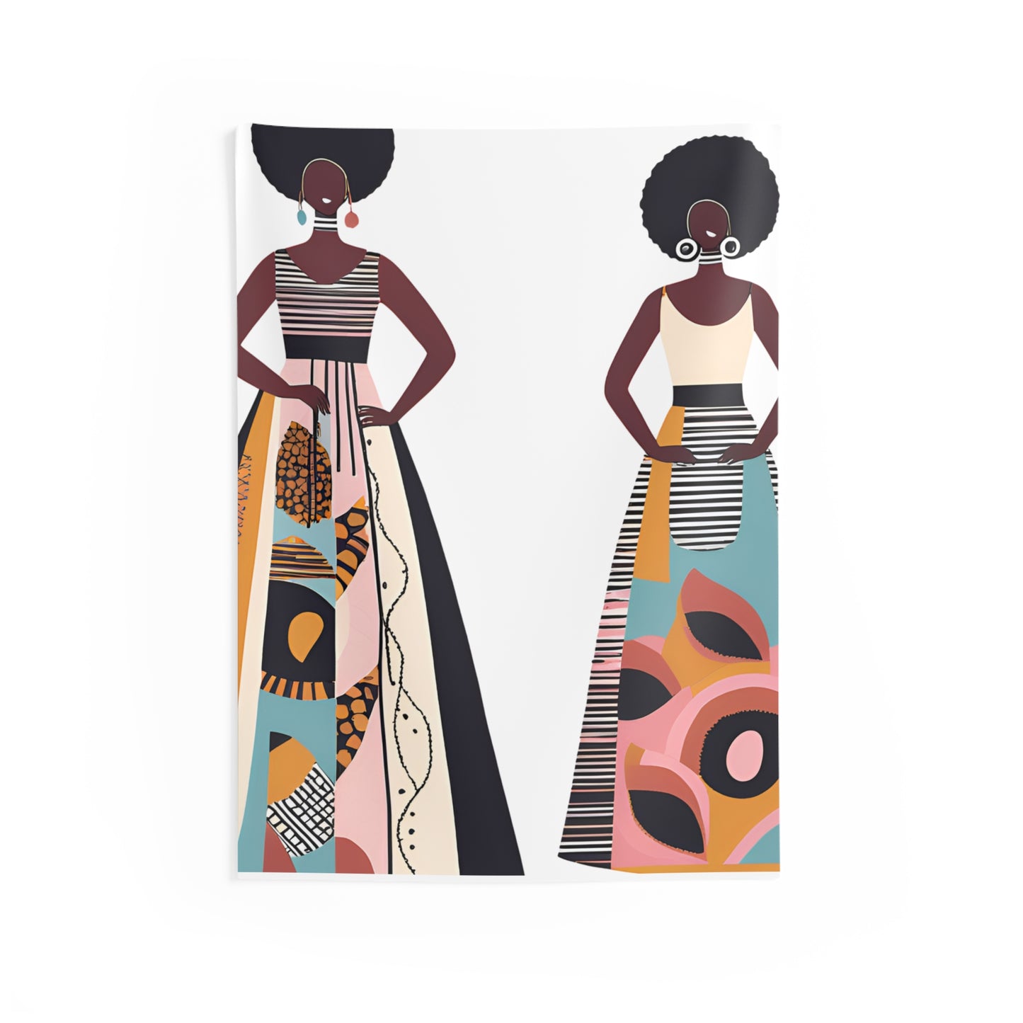 Rooted in Grace – African American Mother & Daughter Wall Tapestry