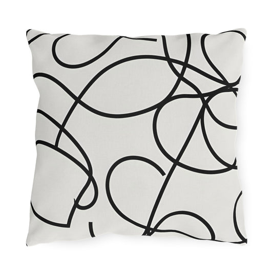 Abstract Single Line Outdoor Pillow