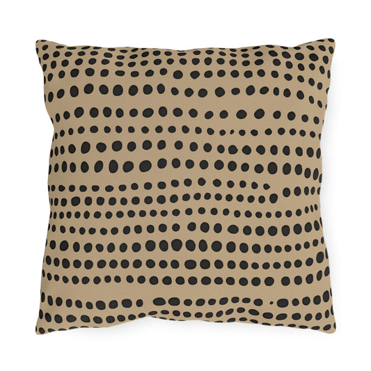 Monotone Modern Polka Dot Outdoor Pillow