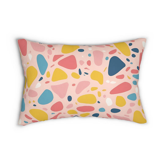 Abstract Terrazzo Lumbar Pillow 