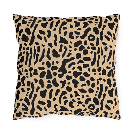 Modern Abstract Leopard Print Outdoor Pillow