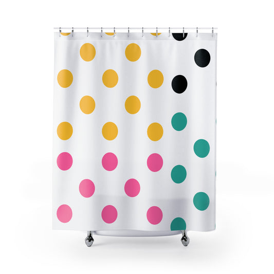 Modern Polka Dots Shower Curtain