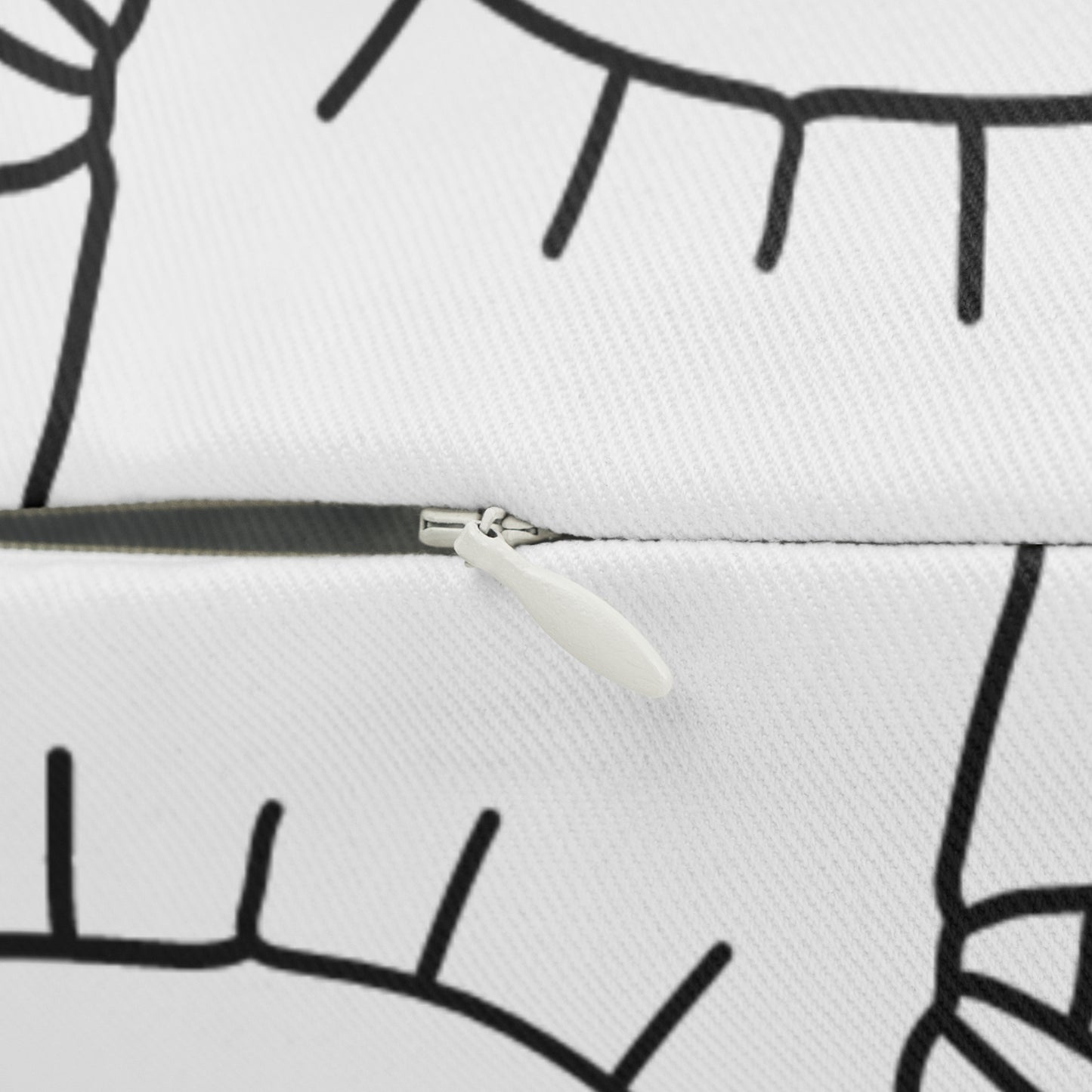 Abstract Line Art Faces Lumbar Pillow