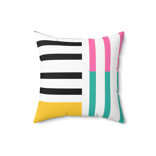 Abstract Geometric Striped Throw Pillow