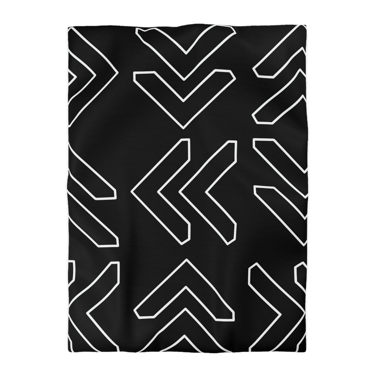 Minimalist Black & White Chevron Duvet Cover