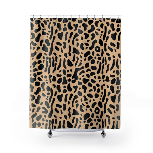 Modern Abstract Leopard Shower Curtain