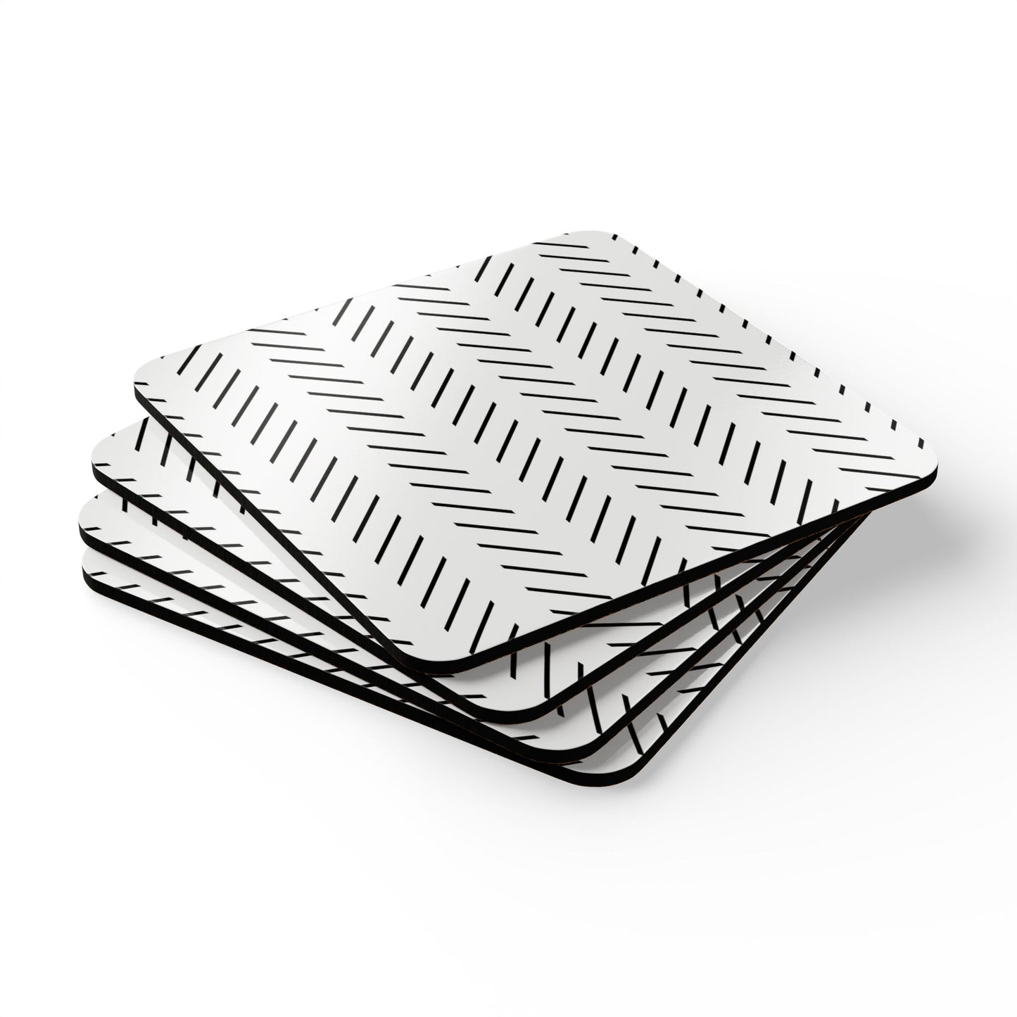 Tribal Chevron Corkwood Coaster Set