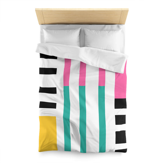 Abstract Geometric Striped Duvet Cover