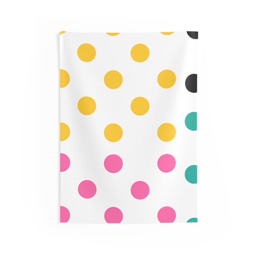 Modern Polka Dots Wall Tapestry