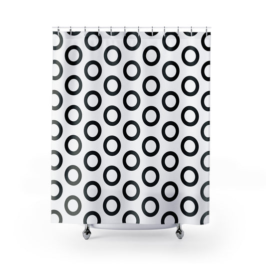 Modern Geometric Circles Shower Curtain