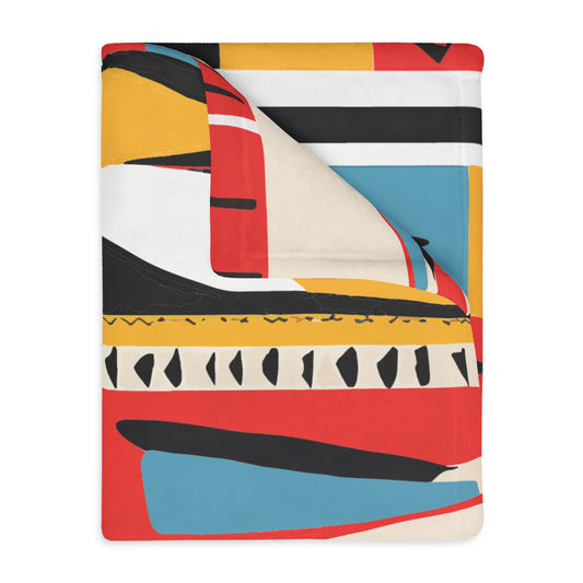 Bold Geometric Tribal Throw Blanket