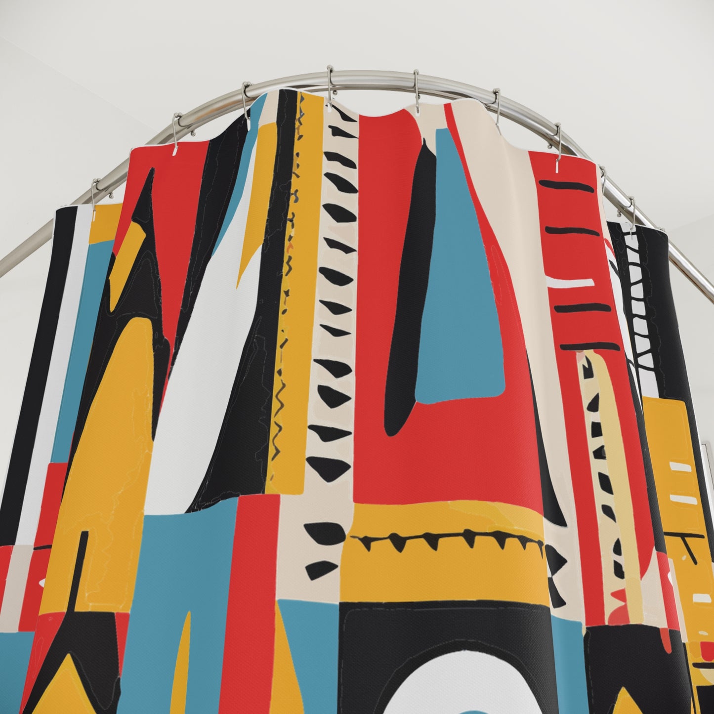 Bold Geometric Tribal Shower Curtain