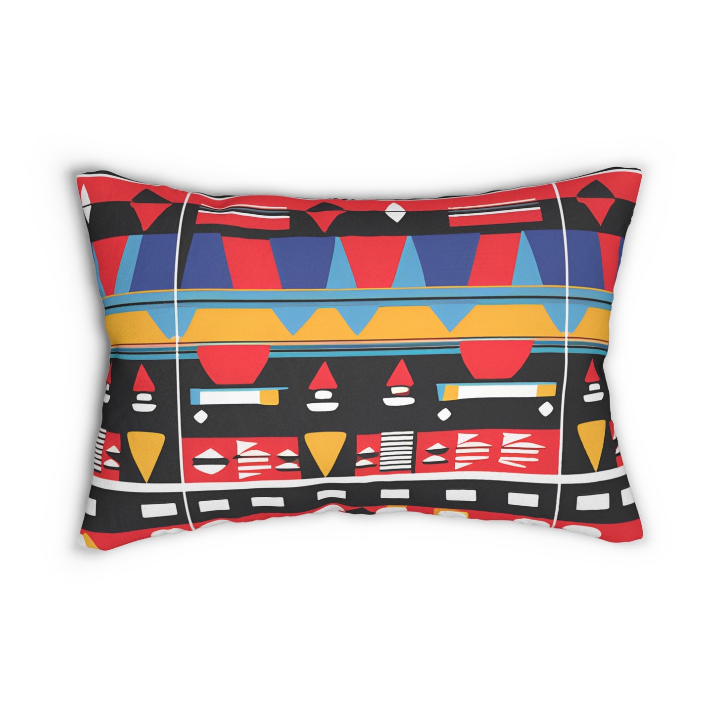 Abstract Geometric Tribal Lumbar Pillow