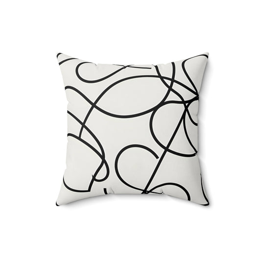 Abstract Single Line Throw Pillow