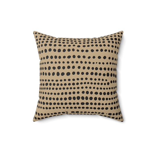 Monotone Modern Polka Dot Throw Pillow